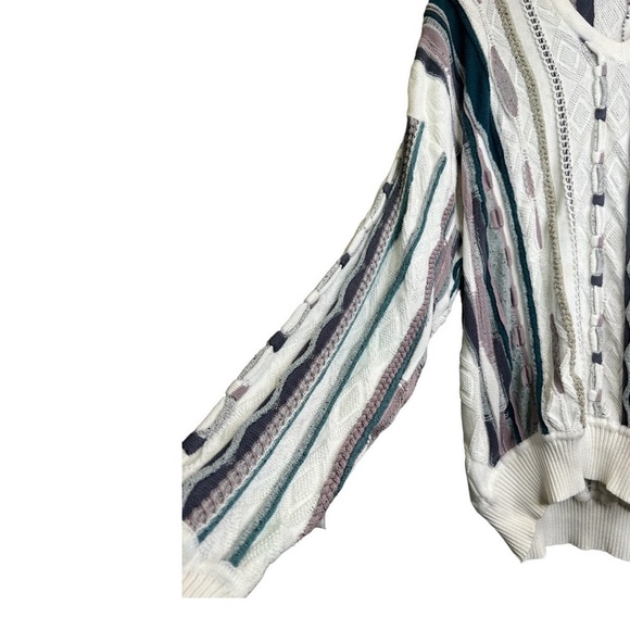 St. Croix | Vintage Coogi Style Knit Sweater Sz XL - Picture 3 of 8
